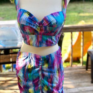 Torrid Multi-Color Two Piece Bathing Suit